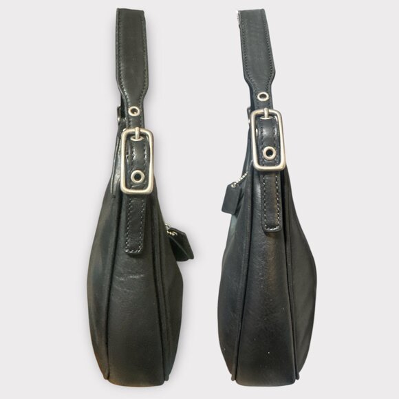 VTG Coach Legacy West Zoe 9593 Black Leather Nickel Mini Hobo Bag Y2K Costa Rica - Picture 5 of 9